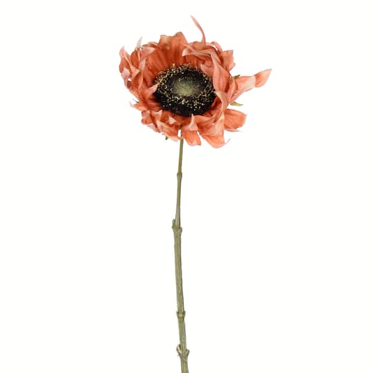 FV194521 24 in. Artificial Sunflower Stem, Brown - Pack of 4